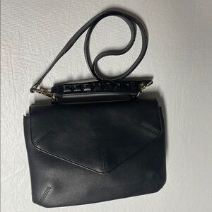 Black Leather Shoulder Bag